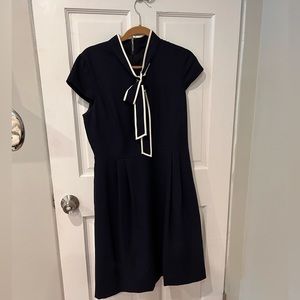 Navy J Crew Dress with Tie